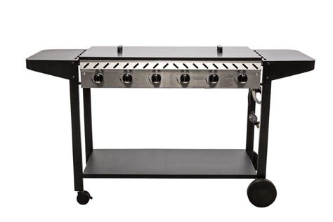 6 burner solid plate bbq